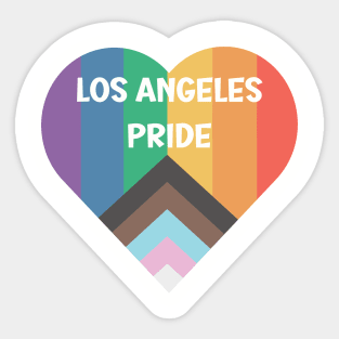 Los Angeles LGBTQ Pride Love Heart T-Shirt Pride Flag Top - Celebratory Gay Rights Clothing - Perfect Pride Month Gift Sticker